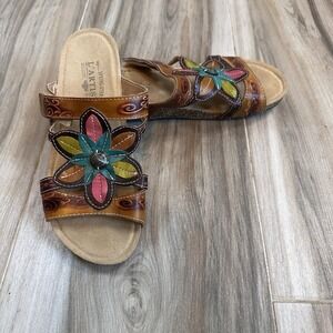 Spring Step L''artise Thrill Sandals Size US 7.5-8 / EU 38 Boho Art To Wear Boho